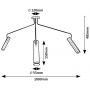 Rabalux Senobia 73039 lampa podsufitowa 3x35 W czarna zdj.2