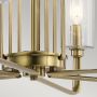 Quintiesse Kimrose QNKIMROSE6BNB lampa wisząca 6x40 W mosiądz zdj.4
