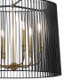 Quintiesse Linara QNLINARA6PBK lampa wisząca 6x60 W czarna-mosiądz zdj.2