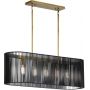 Quintiesse Linara QNLINARAISLEBK lampa wisząca 5x60 W czarna-mosiądz zdj.1