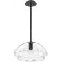 Quintiesse Lotus QNLOTUSPBLK lampa wisząca 1x60 W czarna-przezroczysta zdj.1