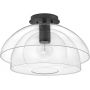 Quintiesse Lotus QNLOTUSPBLK lampa wisząca 1x60 W czarna-przezroczysta zdj.2