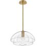 Quintiesse Lotus QNLOTUSPHBR lampa wisząca 1x60 W mosiądz-przezroczysta zdj.1
