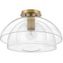 Quintiesse Lotus QNLOTUSPHBR lampa wisząca 1x60 W mosiądz-przezroczysta zdj.2