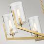 Quintiesse Nye QNNYE6BNB lampa wisząca 6x40 W mosiądz zdj.4