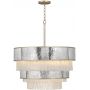 Quintiesse Reverie QNREVERIE12PCPG lampa wisząca x40 W złota-szary/popielaty zdj.1