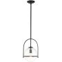 Quintiesse Somerset QNSOMERSETPCBK lampa wisząca 1x60 W czarna-przezroczysta zdj.1