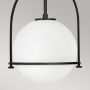Quintiesse Somerset QNSOMERSETPOBK lampa wisząca 1x60 W czarna-mleczna zdj.4