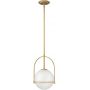 Quintiesse Somerset QNSOMERSETPOHB lampa wisząca 1x60 W mosiądz-mleczna zdj.1