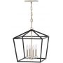 Quintiesse Stinson QNSTINSON4PLBK lampa wisząca 4x60 W czarna-nikiel zdj.1
