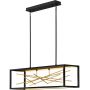 Quintiesse Styx QNSTYXLEDISLEBG lampa wisząca 1x55 W czarna-złota zdj.1