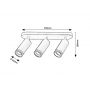 Rabalux Senobia 73035 lampa podsufitowa 3x35 W czarna zdj.2