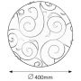 Rabalux Harmony 3853 plafon 2x60 W biały-chrom-wzór zdj.2