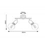 Rabalux Pablo 3977 lampa podsufitowa 2x40 W czarna zdj.2