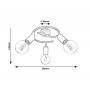 Rabalux 3978 lampa podsufitowa 3x40 W czarna zdj.2