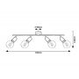 Rabalux Pablo 3979 lampa podsufitowa 4x40 W czarna zdj.2
