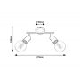 Rabalux Lamar 3987 lampa podsufitowa 2x40 W czarna zdj.2