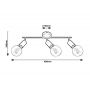 Rabalux Lamar 3988 lampa podsufitowa 3x40 W czarna zdj.2