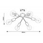Rabalux Lamar 3990 lampa podsufitowa 6x40 W czarna zdj.2