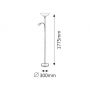 Rabalux 4019 lampa stojąca 2x60 W brązowa zdj.2