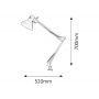 Rabalux Arno 4214 lampa biurkowa 1x60 W biała zdj.2