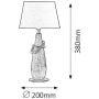 Rabalux Evelyn 4372 lampa stołowa 1x40 W czarna zdj.2