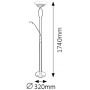 Rabalux Gamma 4554 lampa stojąca 2x40 W czarna zdj.2