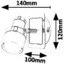 Rabalux Harold 5021 kinkiet 1x5 W czarny zdj.2