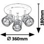 Rabalux Oberon 5337 lampa podsufitowa zdj.2