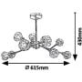 Rabalux Kassia 5395 lampa podsufitowa powyżej 6x5 W przezroczysta zdj.2
