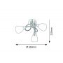 Rabalux Jenna 5533 lampa podsufitowa 3x40 W brązowa zdj.2