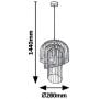 Rabalux Rowena 6228 lampa wisząca 1x60 W złota zdj.2