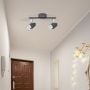 Rabalux Karen 6513 lampa podsufitowa 2x4 W czarna-chrom zdj.4