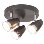 Rabalux Karen 6514 lampa podsufitowa 3x4 W czarna-chrom zdj.3