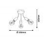 Rabalux ALMUS 6808 lampa podsufitowa 3x60 W czarna zdj.2