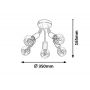 Rabalux ALMUS 6809 lampa podsufitowa 5x60 W czarna zdj.2
