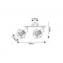 Rabalux Fran 71066 lampa podsufitowa 2x40 W czarna zdj.2