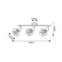 Rabalux Fran 71067 lampa podsufitowa 3x40 W czarna zdj.2