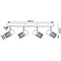 Rabalux Metta 71154 lampa podsufitowa 4x14 W czarna zdj.2