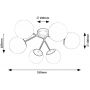 Rabalux Meduza 71294 lampa podsufitowa 6x20 W biała-czarna zdj.2