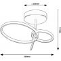 Rabalux Emilion 71296 lampa podsufitowa 1x24 W czarna-złota zdj.2