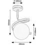 Rabalux Sarabi 71301 lampa podsufitowa 1x20 W biała-złota zdj.2