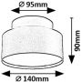 Rabalux Ovidia 71320 lampa podsufitowa 1x24 W biała-czarna zdj.2