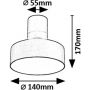 Rabalux Ovidia 71322 lampa podsufitowa 1x16 W biała-czarna zdj.2