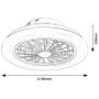 Rabalux Dalfon 71348 lampowentylator podsufitowy 1x24 W biała zdj.2