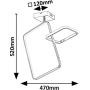 Rabalux Malwen 71367 lampa podsufitowa 2x36 W biała-chrom zdj.2