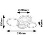 Rabalux Aranis 71378 lampa podsufitowa 4x40 W biała-czarna zdj.2