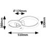 Rabalux Amilia 71383 lampa podsufitowa 3x24 W biała-złota zdj.2