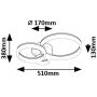 Rabalux Amilia 71385 lampa podsufitowa 3x24 W biała-czarna zdj.2