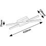 Rabalux Demir 71396 lampa podsufitowa 2x16 W biała-czarna-złota zdj.2